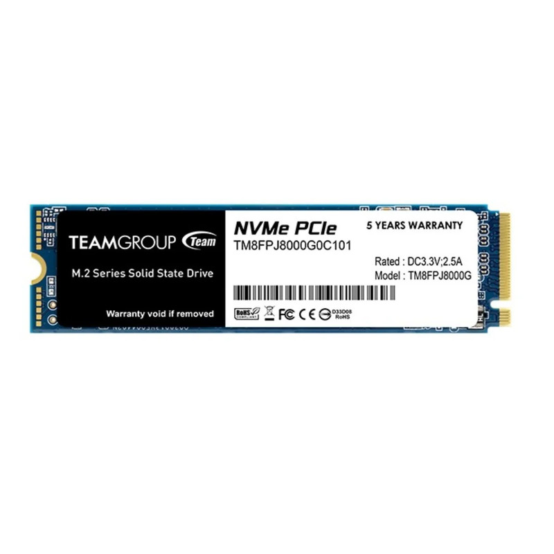 Team Group MP34Q 8TB QLC NVMe1.3 PCIe Gen3x4 M.2 2280 SSD - مساحة تخزين